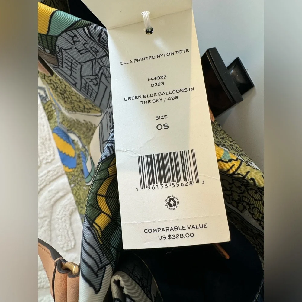 NWT Ella tote with fun print of hot air balloons. - Picture 6 of 6